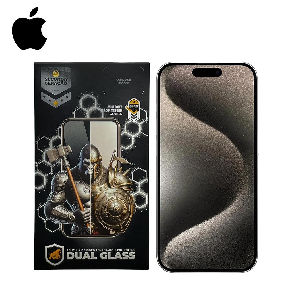 Película Dual Glass Para Iphone Xs Max / 11 Pro Max - Preta