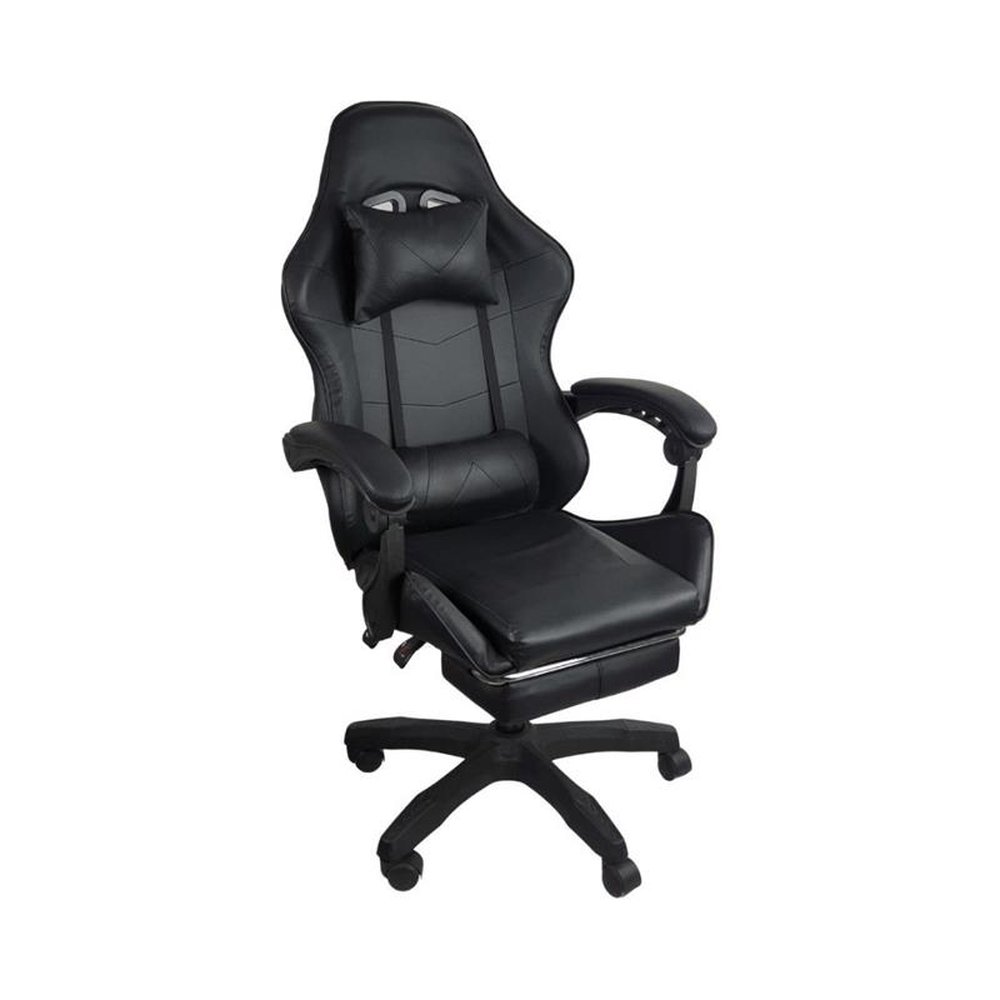Kit 2 Cadeiras Gamer Stillus Ergonômica com Apoio para Os Pés - Preto