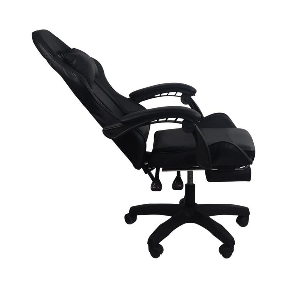 Kit 2 Cadeiras Gamer Stillus Ergonômica com Apoio para Os Pés - Preto