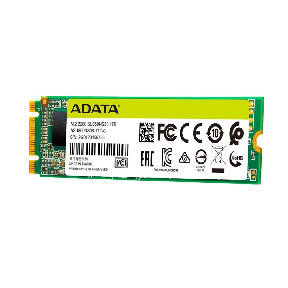 SSD Adata Ultimate SU650, 1TB, M.2 Sata III 2280, Leitura 550MB/s e Gravação 510MB/s