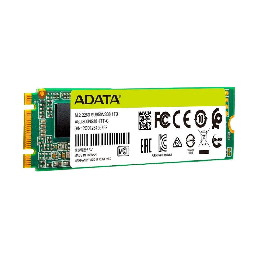 SSD Adata Ultimate SU650, 1TB, M.2 Sata III 2280, Leitura 550MB/s e Gravação 510MB/s