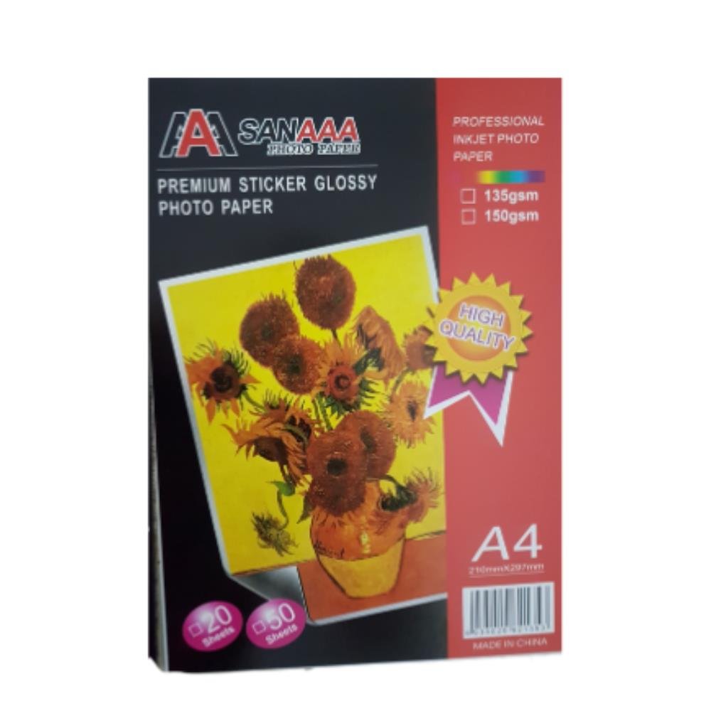 Papel Fotografico Adesivo A4 210mm X 297mm com 20 folhas Mutual
