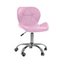 Cadeira Office Eiffel Slim Com Base Giratória E Ajustável - Rosa