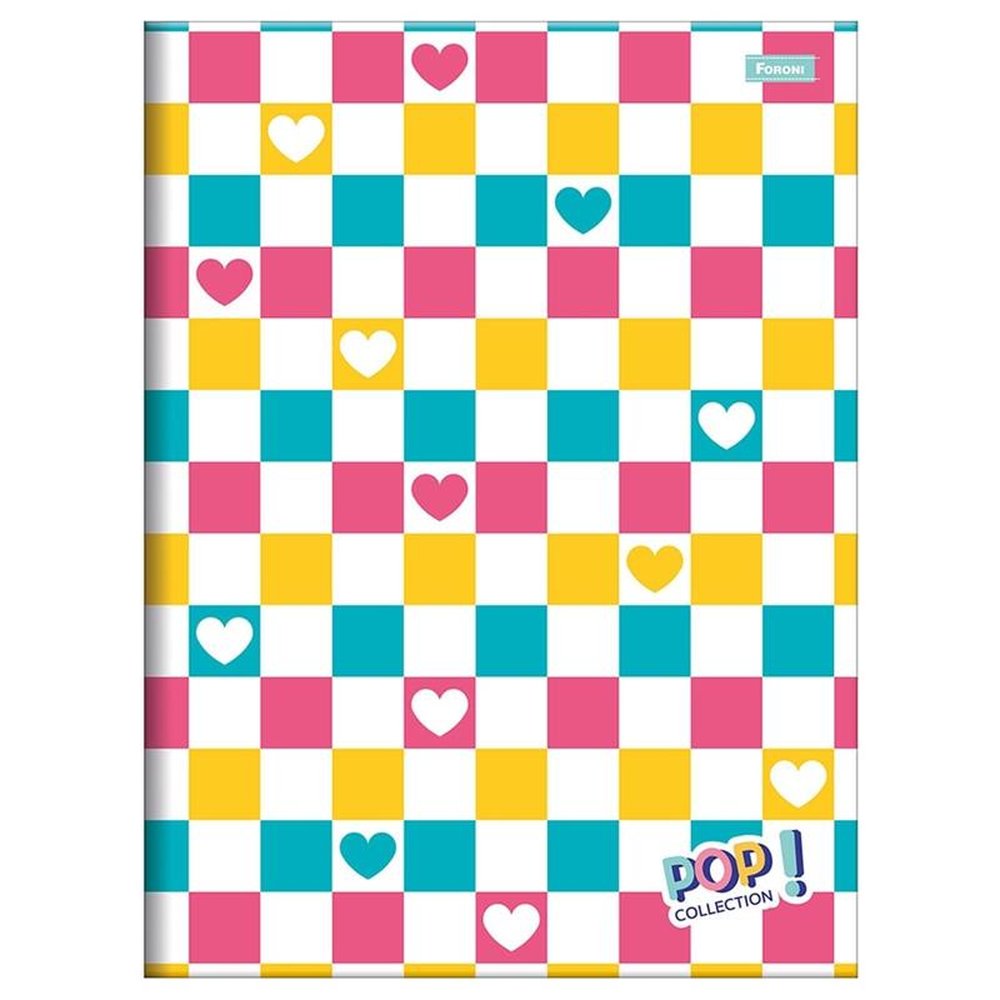 Caderno Foroni Costurado Universitário Capa Dura Pop Collec 96 Folhas - Embalagem com 5 Unidades
