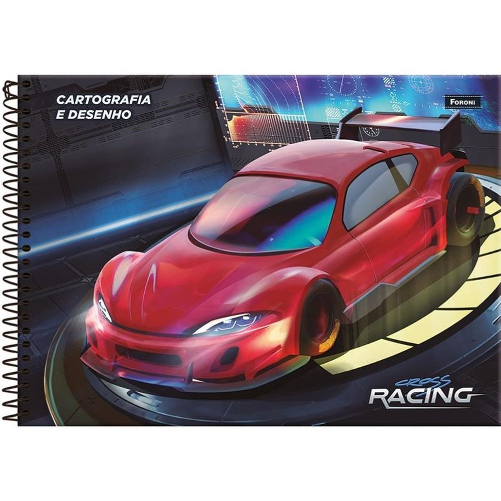 Caderno Cartografia Capa Dura Foroni Cross Racing 80 Folhas - Embalagem ...