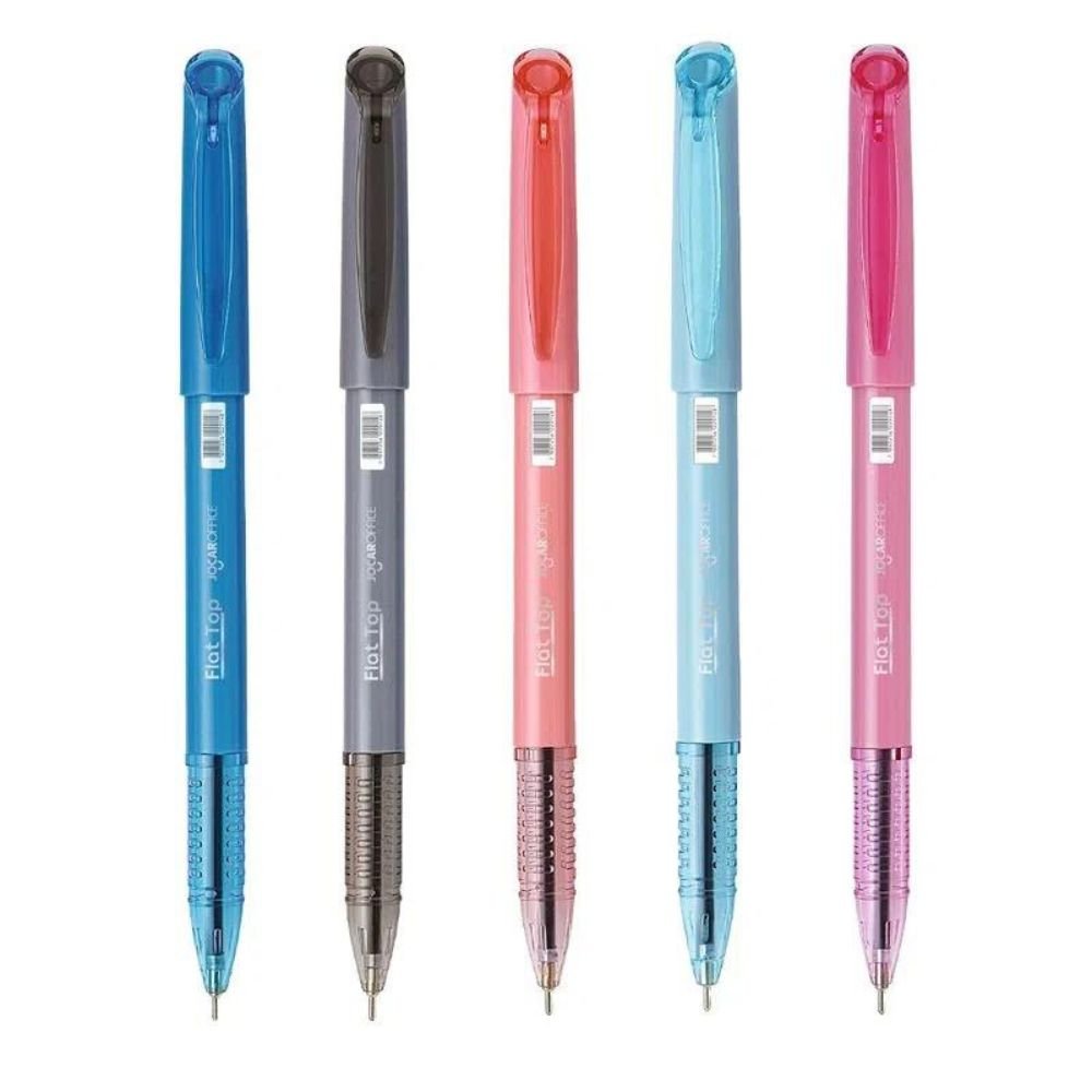 Caneta Esferografica Flat Top 0.7mm Azul - Display Com 50 Unidades Sortidas Jocar Office Leonora