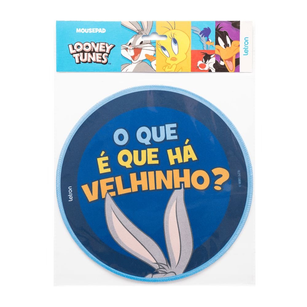 Mouse Pad Looney Tunes Pernalonga Redondo 26cm Blister Com 01 Unidade Letron - 94606