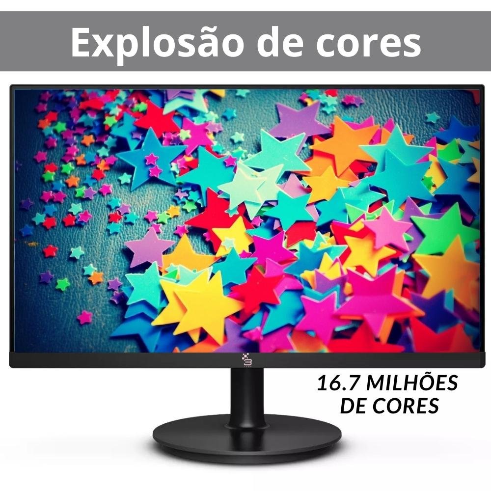 Monitor 19.5" LED, Widescreen, 75Hz, 2ms, HD, HDMI, VGA, VESA, Ajuste de inclinação - 3green M195WHD