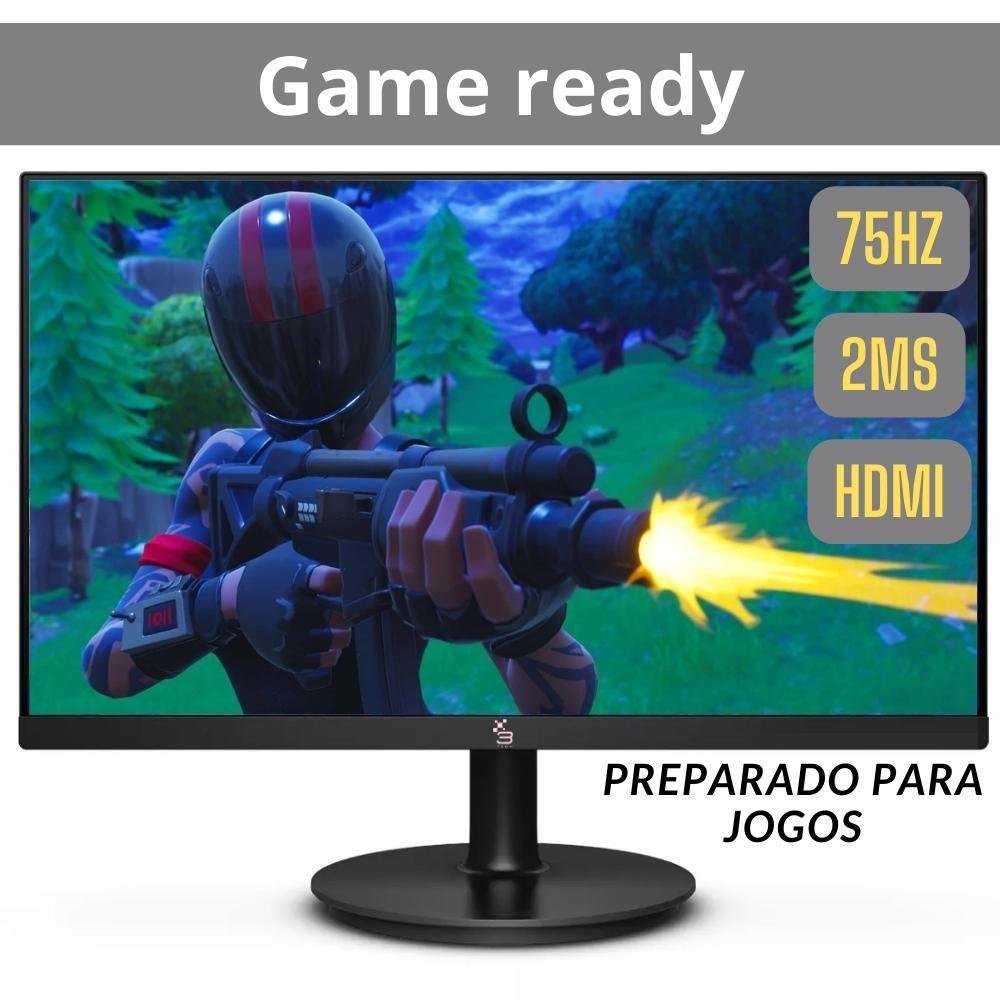 Monitor 19.5" LED, Widescreen, 75Hz, 2ms, HD, HDMI, VGA, VESA, Ajuste de inclinação - 3green M195WHD