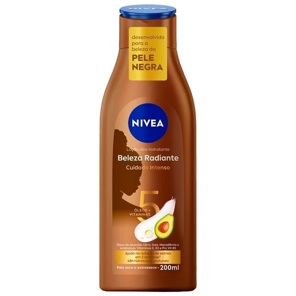Desodorante Hidratante Nivea Milk + Desodorante Hidratante Nivea Beleza Radiante Cuidado Intenso 200ml