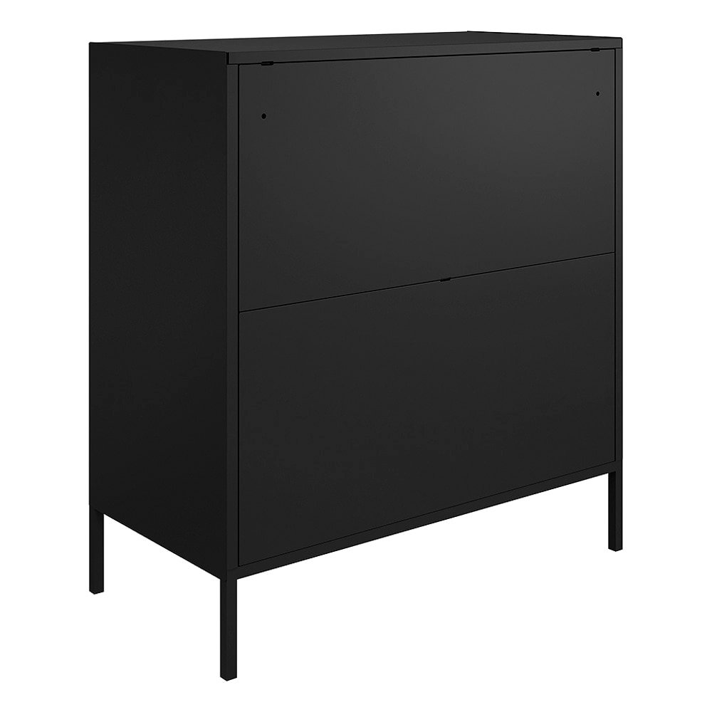 Balcão Itatiaia Porta Alta Smart - em Aço, 2 Portas, Preto/Cinza