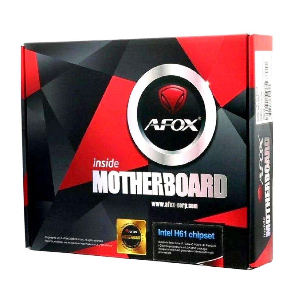 Placa Mãe AFOX IH61-MA5-V2 Intel LGA 1155 H61 DDR3 1600MHz