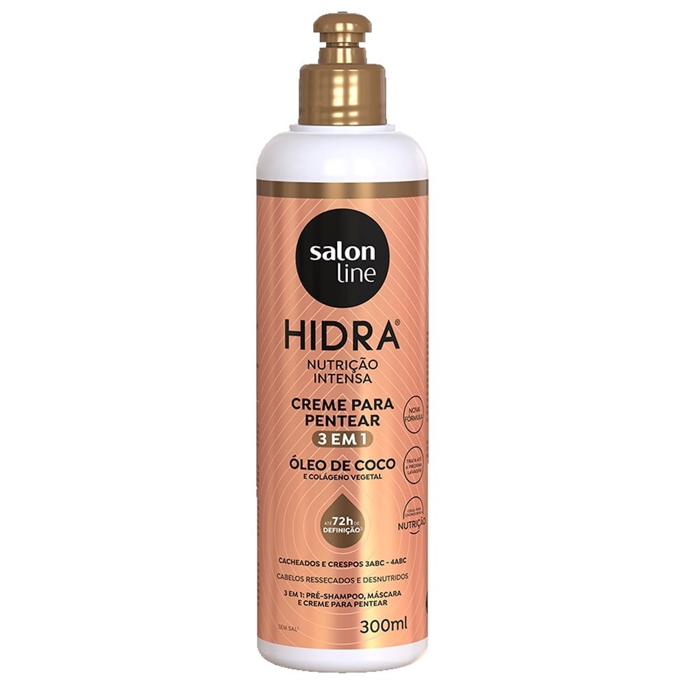 Creme para Pentear Salon Line Hidra - 3 em 1 Óleo de Coco 300ml