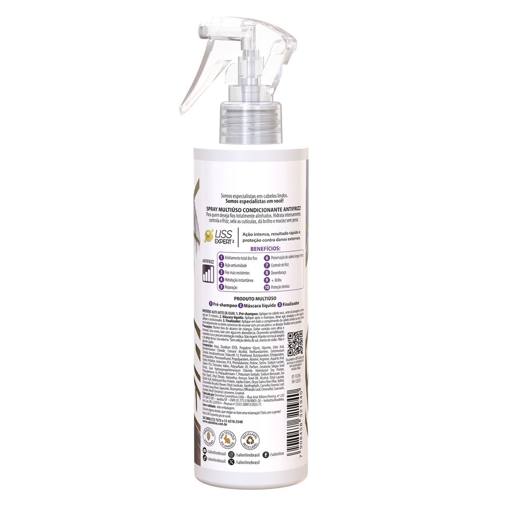 Óleo Spray Salon Line Meu Liso Antifrizz 240ml