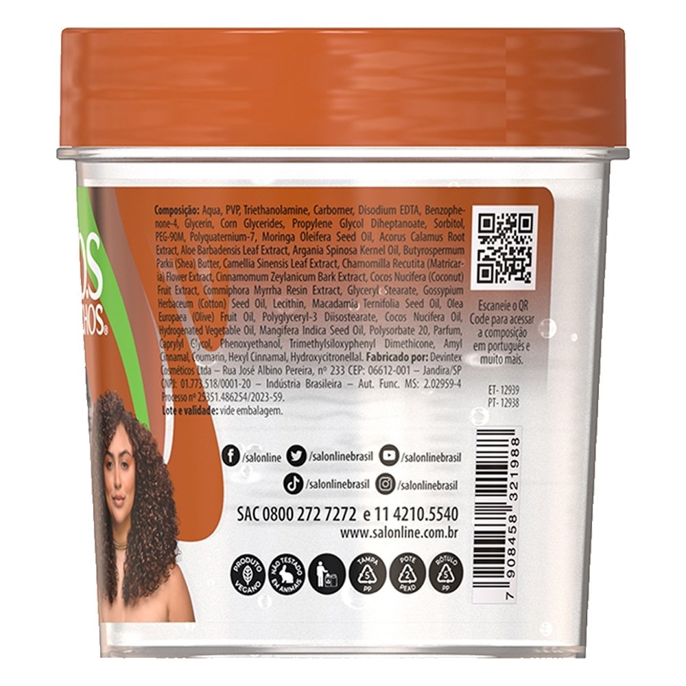 Gelatina Salon Line SOS Cachos - Óleo de Coco 400g