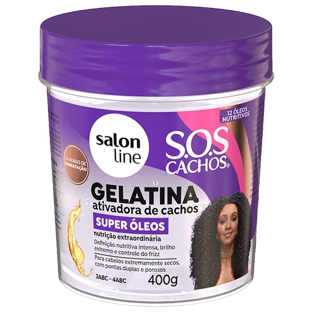 Gelatina Capilar Salon Line SOS Cachos - Super Óleos 400g