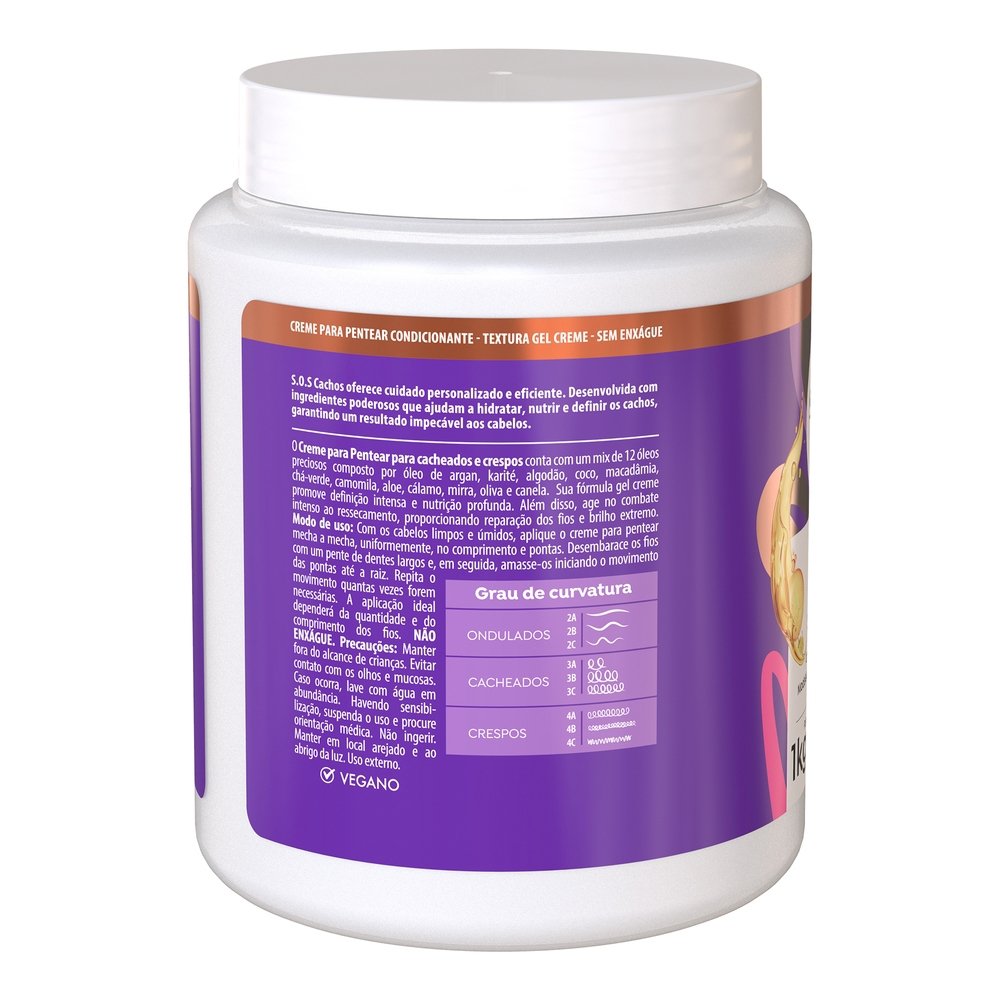 Creme para Pentear Salon Line SOS Cachos - Super Óleos 1Kg