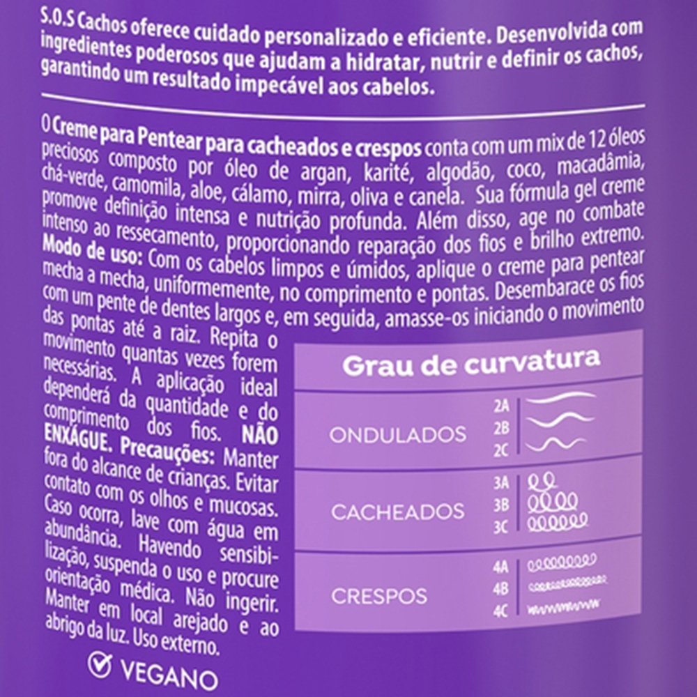 Creme para Pentear Salon Line SOS Cachos - Super Óleos 1Kg