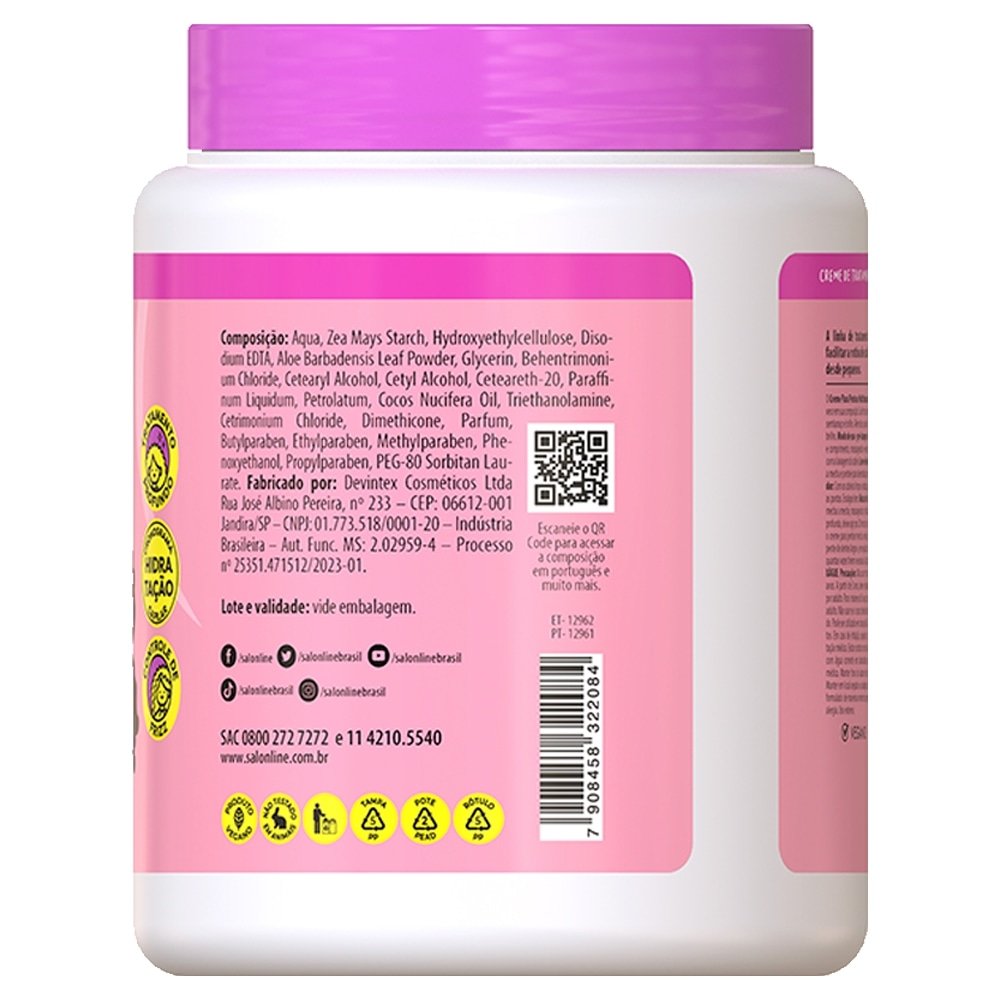 Creme para Pentear Salon Line SOS Cachos - 5 em 1 Kids Hidratação 1Kg