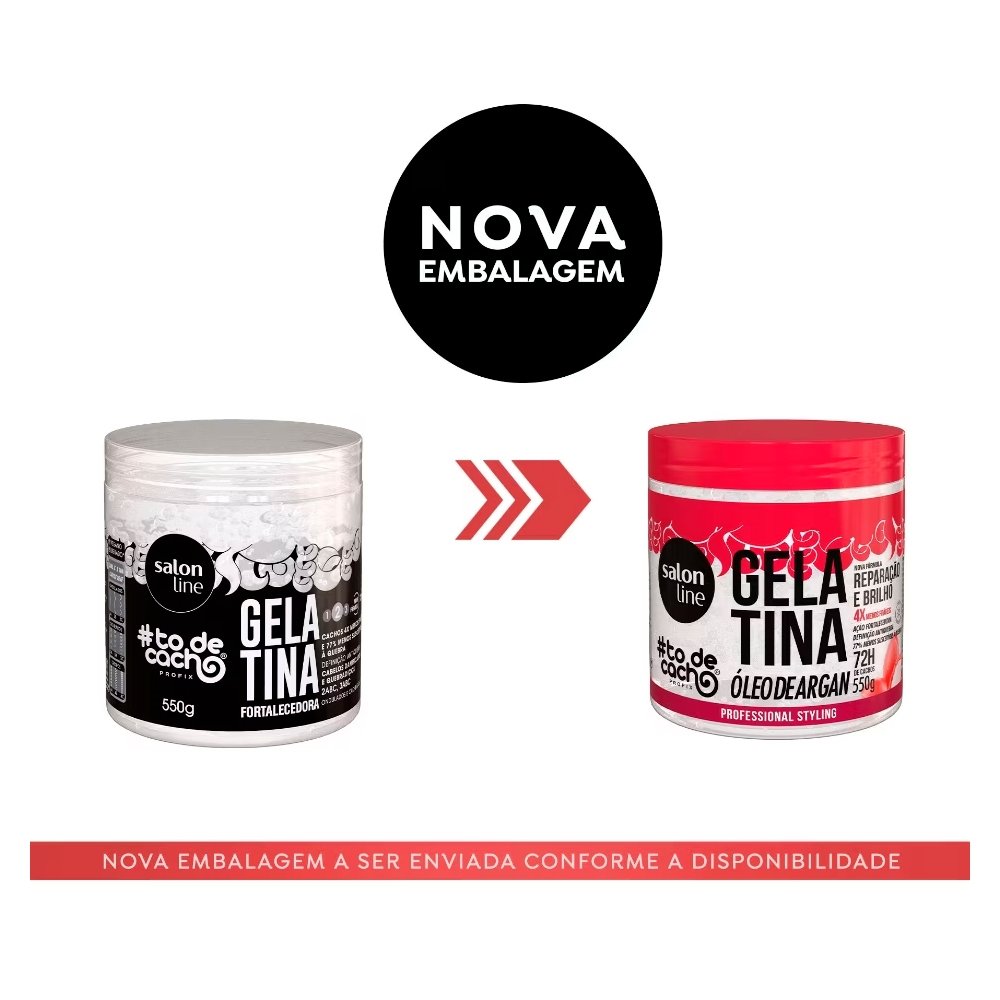 Gelatina Capilar Salon Line #ToDeCacho Fortalecedora 550g