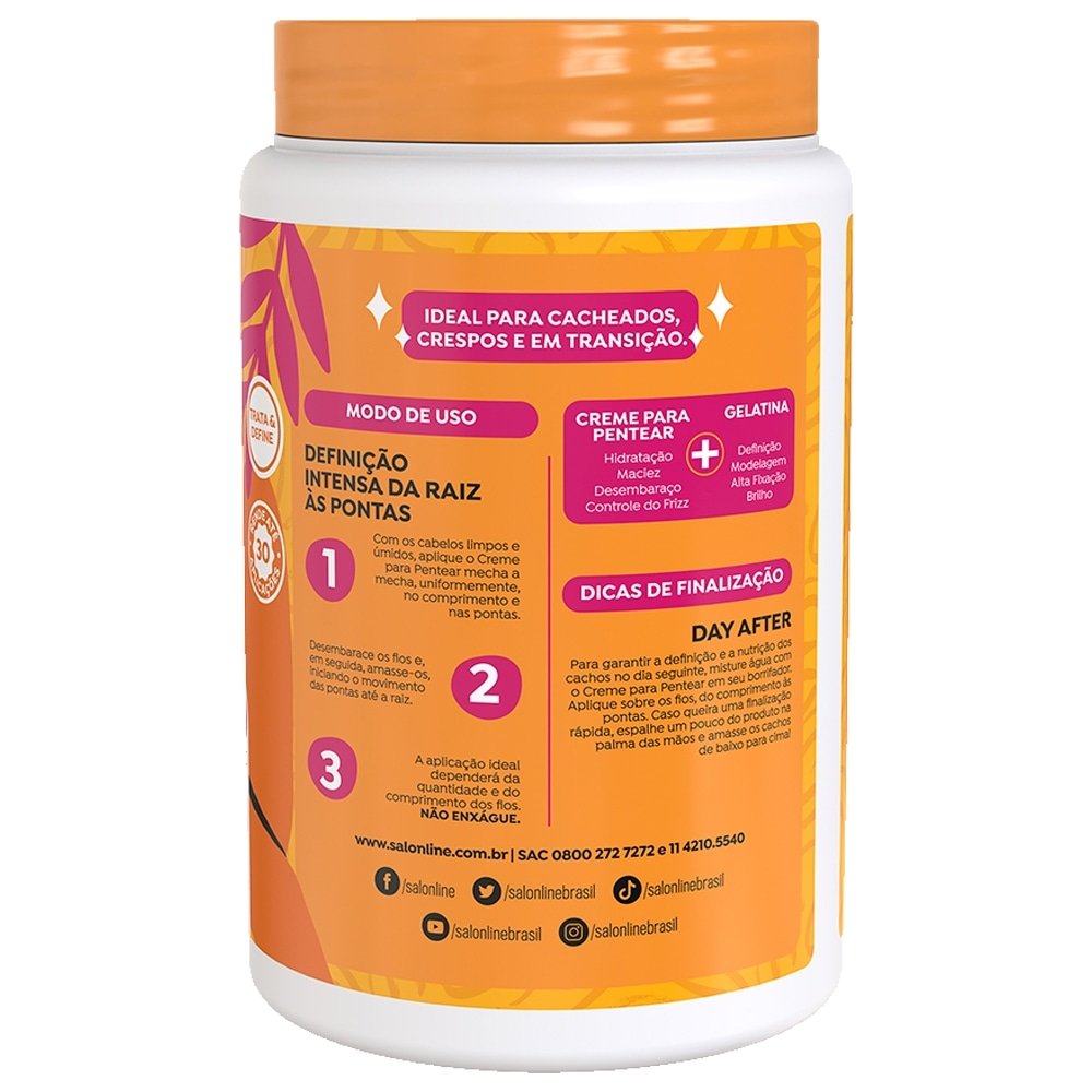 Creme para Pentear Salon Line Gelatina+ Definição Extraordinária 1Kg