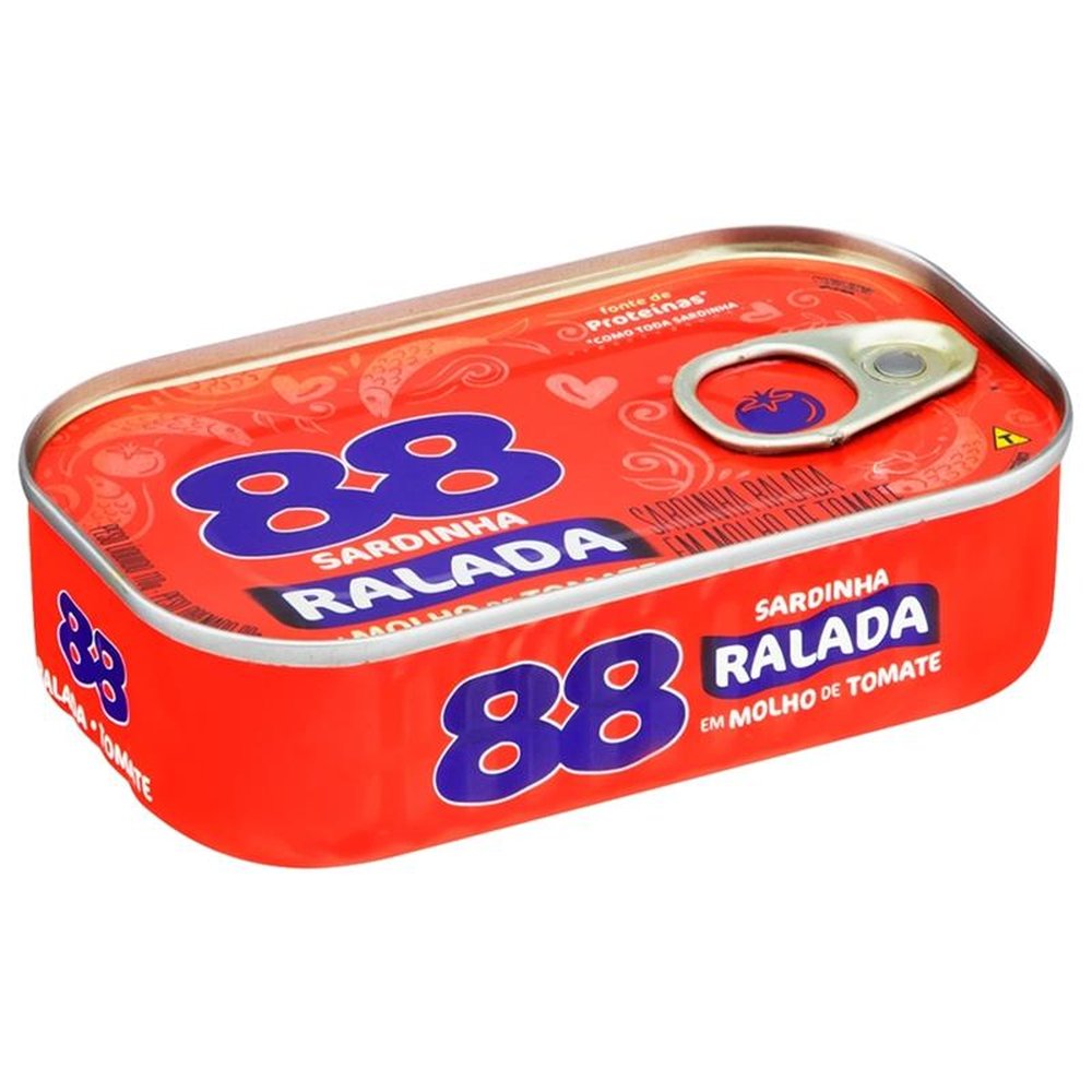 Sardinha 88 Ralada em Molho de Tomate 110g - Embalagem com 50 Unidades