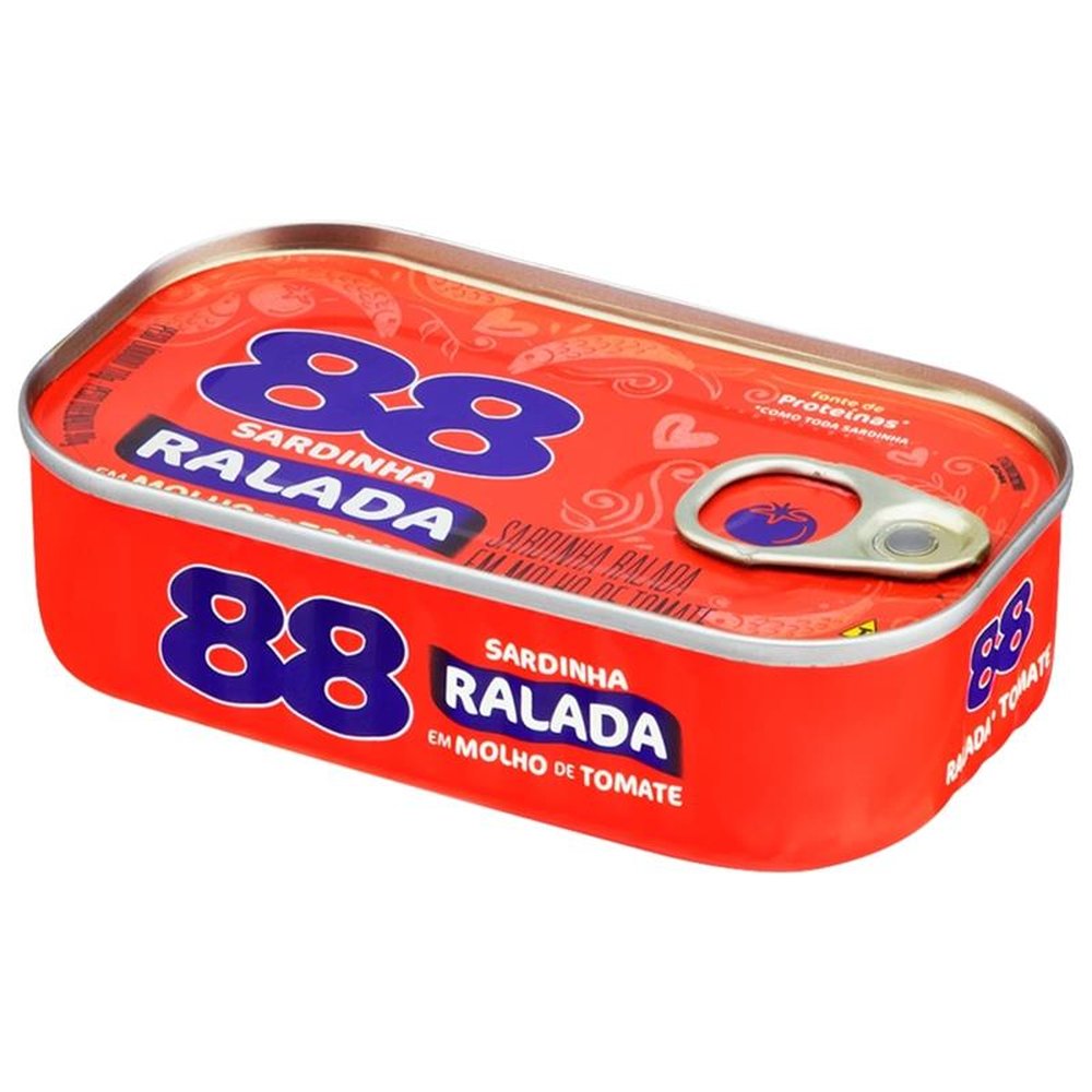 Sardinha 88 Ralada em Molho de Tomate 110g - Embalagem com 50 Unidades