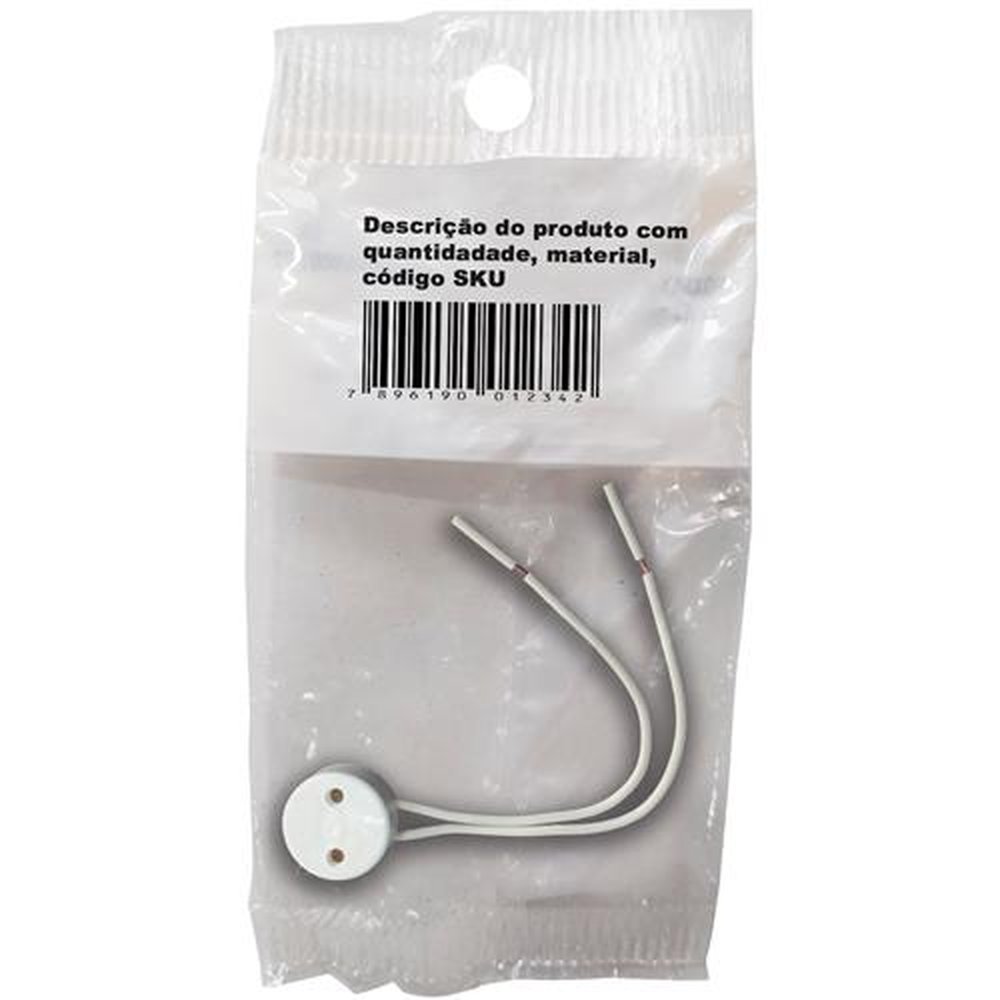 Soquete Para Lâmpada Fluorescente Comum - Cartela Com 2 Unidades