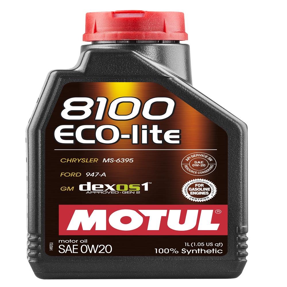 Óleo de Motor 100% Sintético Motul 8100 Eco-Lite 0W20 1 Litro
