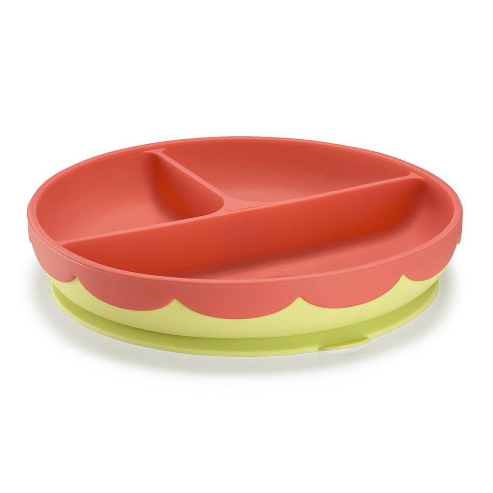 Prato de Silicone com Divisoria e Ventosa Yummy! Coral Fisher-Price - BB1190