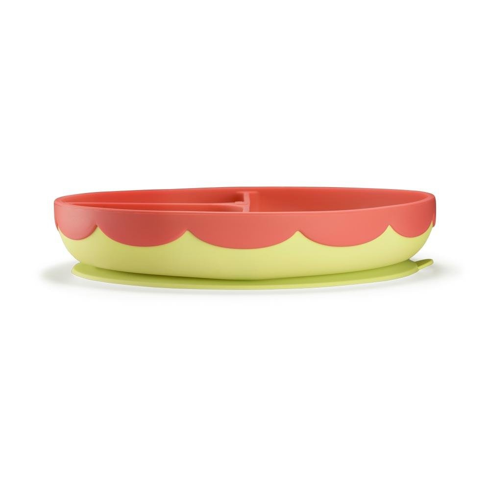 Prato de Silicone com Divisoria e Ventosa Yummy! Coral Fisher-Price - BB1190