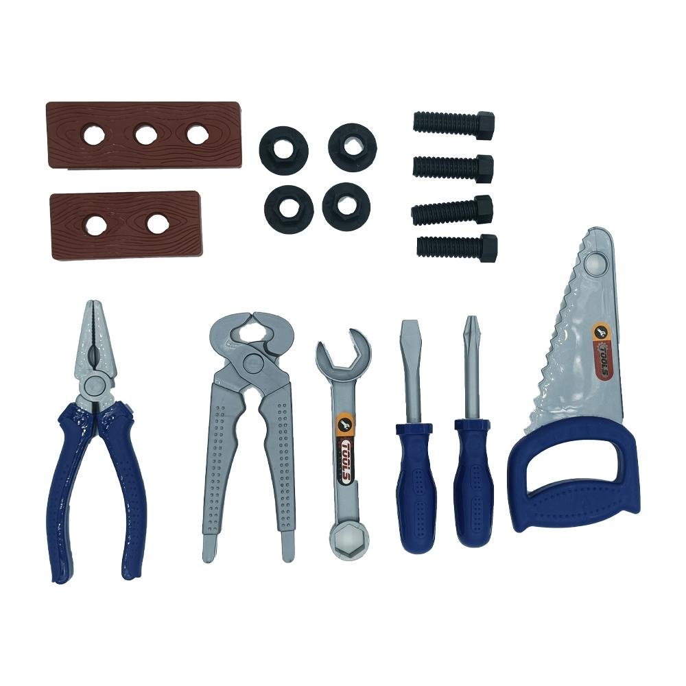Oficina Criativa Mix Ferramentas com 16 peças Azul Multikids - BR1835