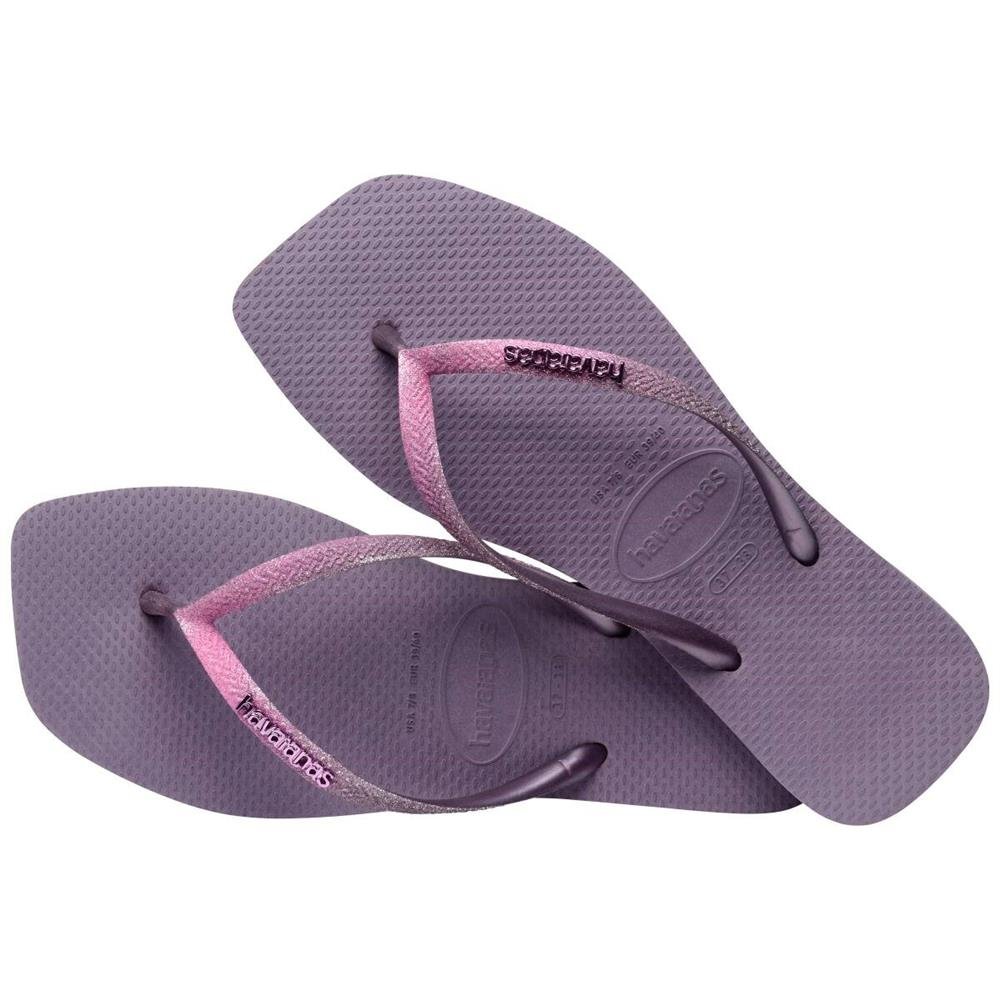 Havaianas Slim Square Glitter 1780 Malva 39/40 com 12 Pares