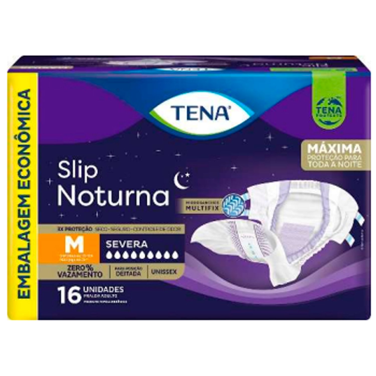 Tena Fralda Noturna Slip Mega M 16Un