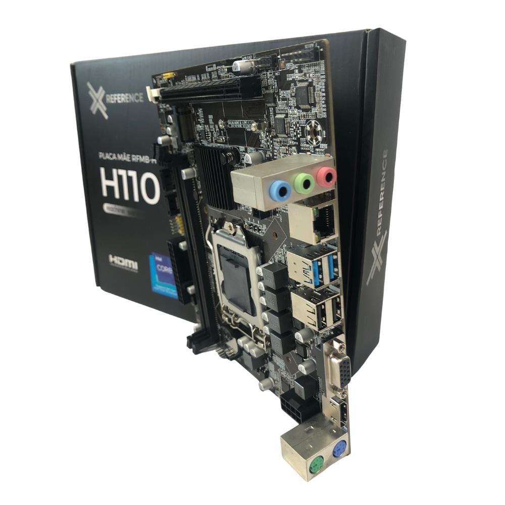 Placa Mãe Reference H110-GM2, Gigabit, M.2, LGA 1151, MATX, DDR4