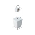 Suporte Papel Higiênico C/Lixeira Branca C2