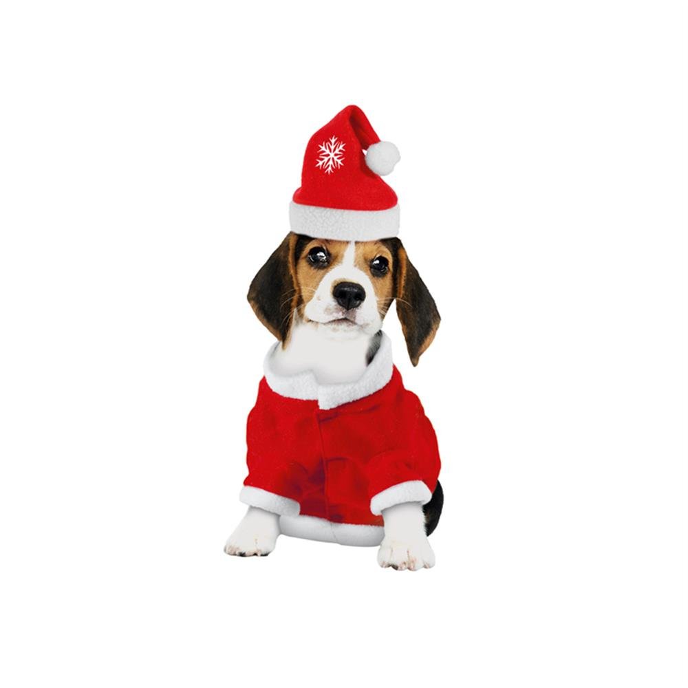 Fantasia Pet Natal Gorro/Roupa Tamanho Único