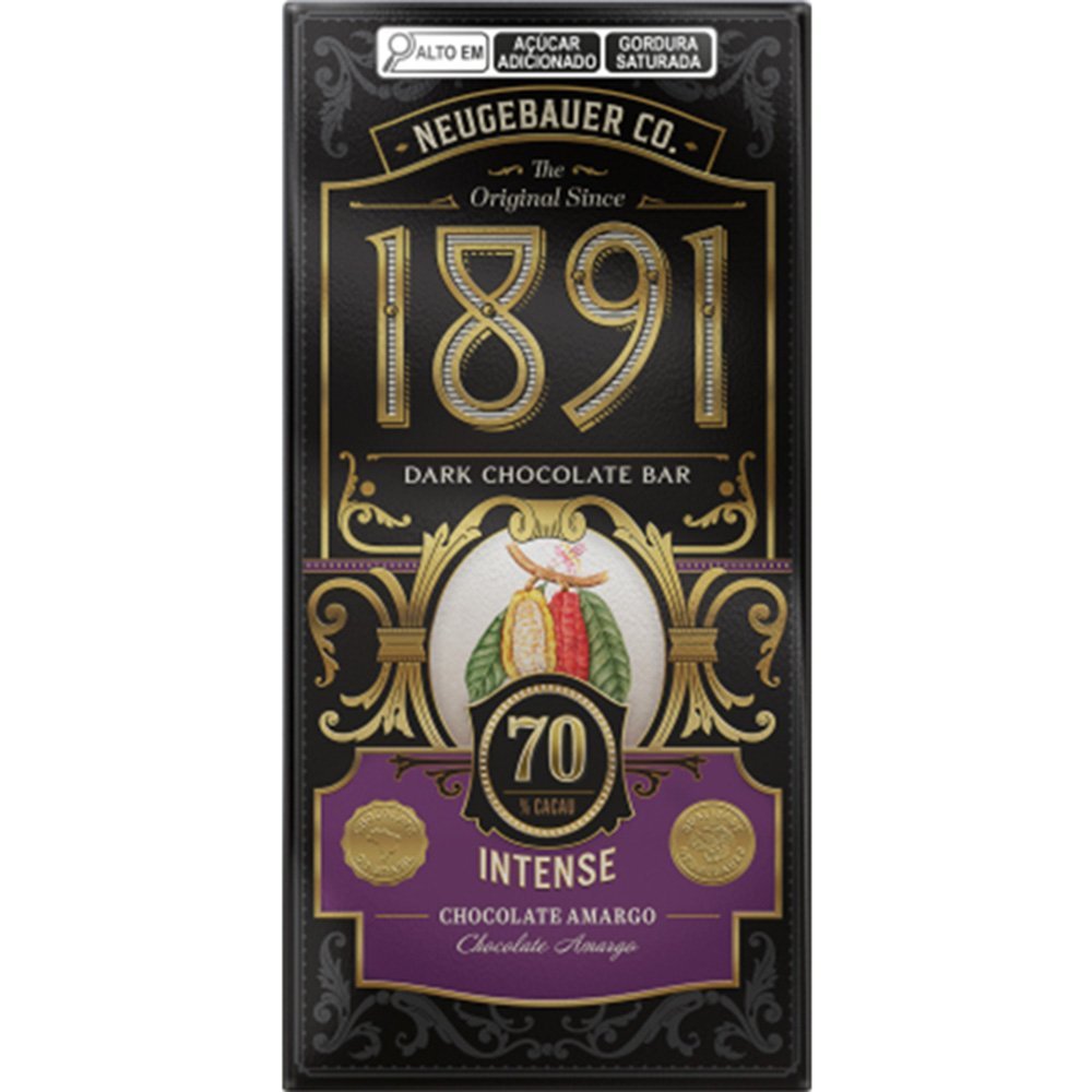 Chocolate Barra 1891 Neugebauer 90g Intense