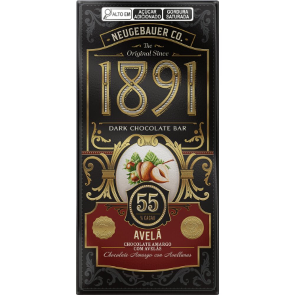 Chocolate Barra 1891 90G 55% Avela