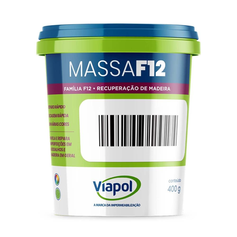 Massa Calafetar Madeira Imbuia F12 6X400g Viapol