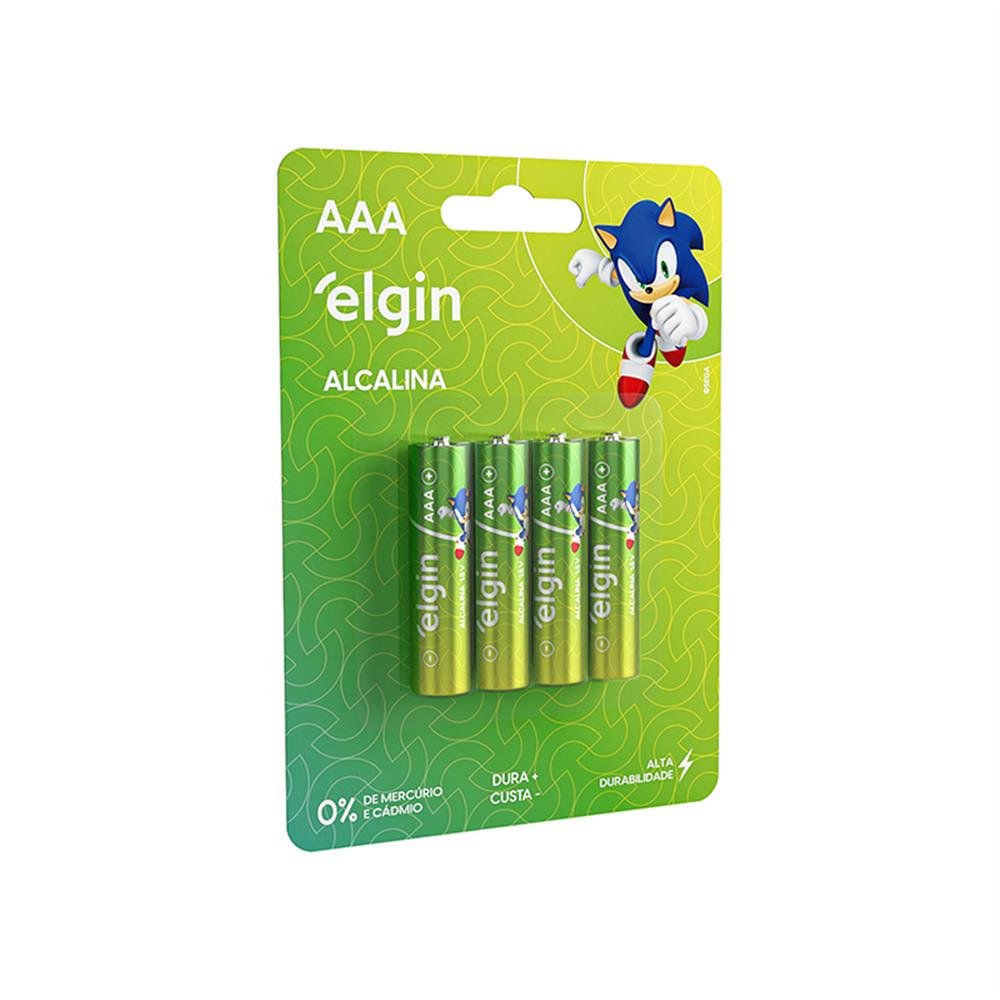 Pilha Elgin Alcalina Palito Aaa 10X4