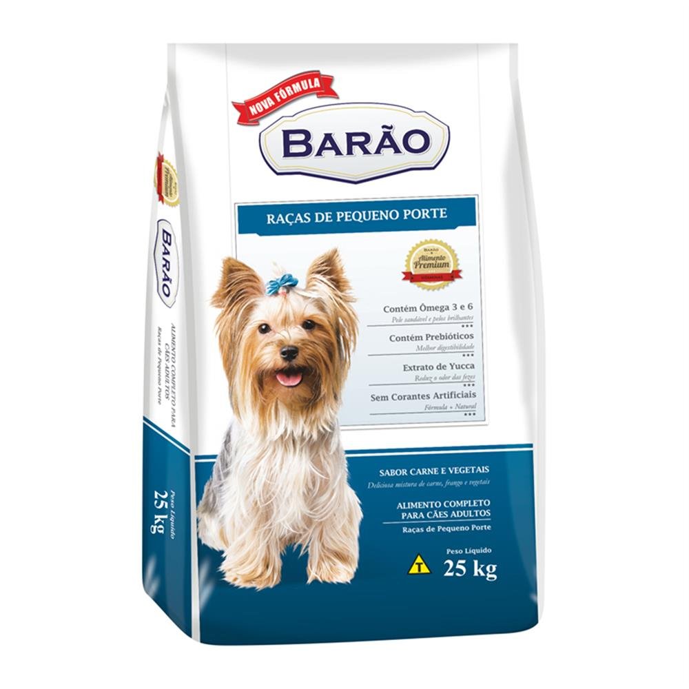 Ração Cão Carne Pequeno Porte 25Kg Barão | Martins Atacado