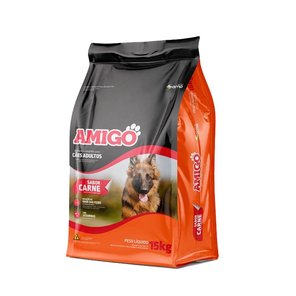 Ração Cão Carne Adultos 15Kg Amigo
