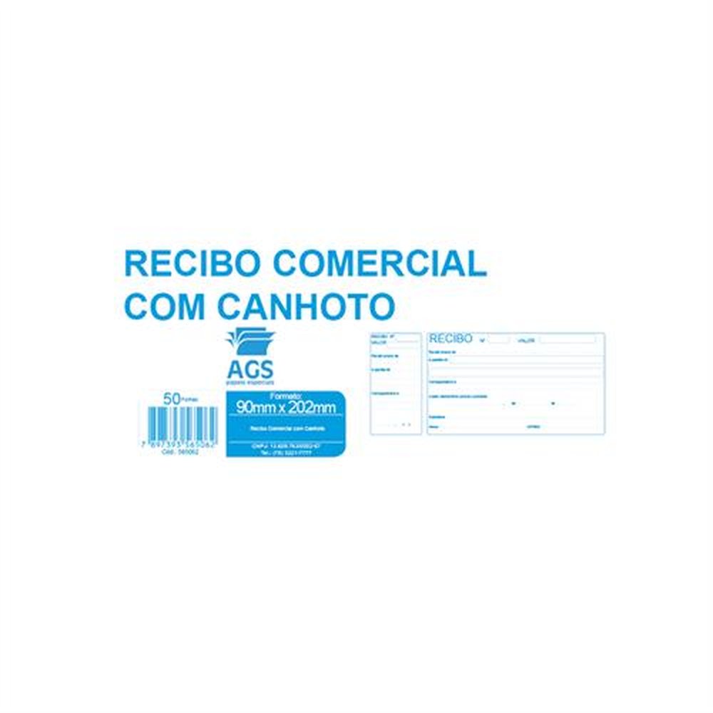 Recibo Comercial Ccanhoto 50 Folhas C10 Martins Atacado 4358