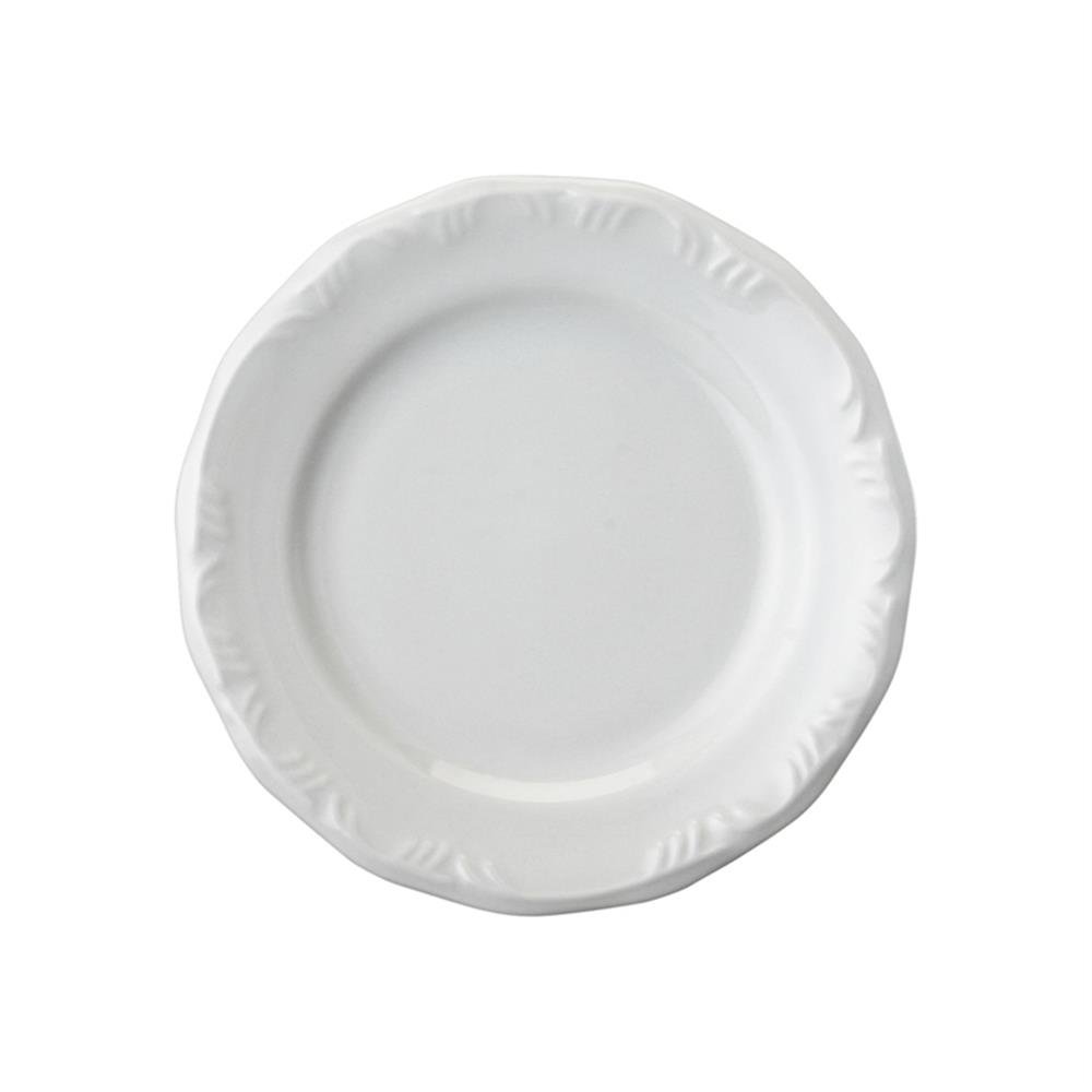 Prato Sobremesa 19Cm Porcelana Branco Schmidt C6