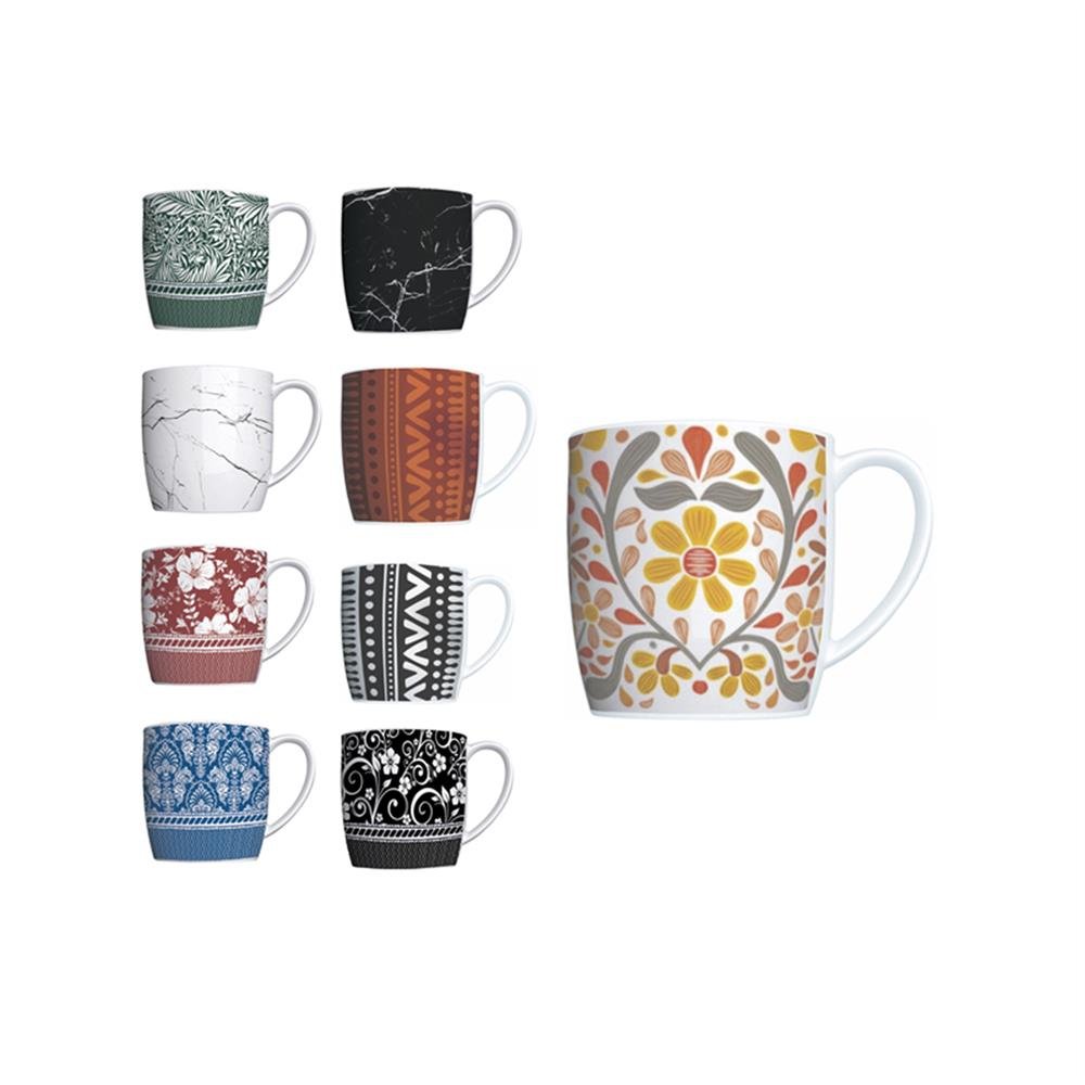 Caneca Porcelana 360Ml Decorada Germer