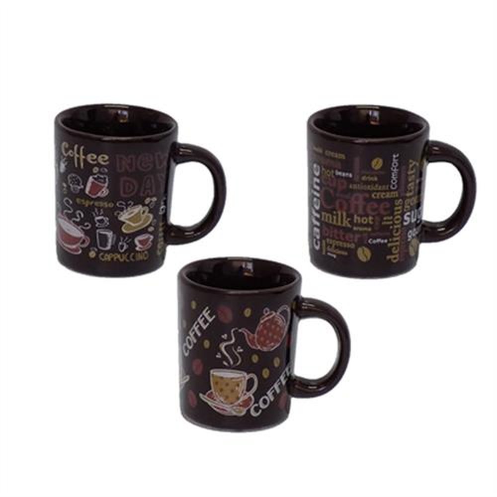 Caneca Porcelana 120Ml Colorida Decorada Cafe C24