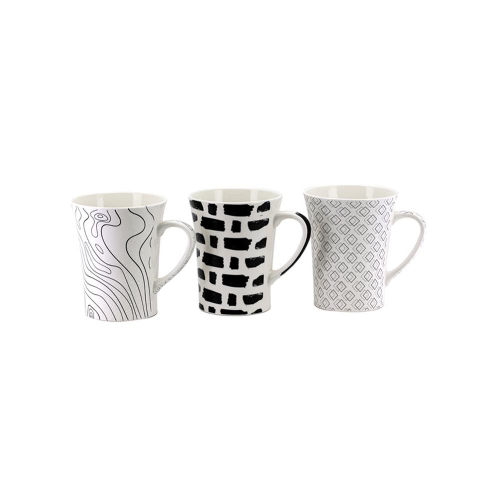 Caneca Porcelana 340Ml Geometrica Yazi C6