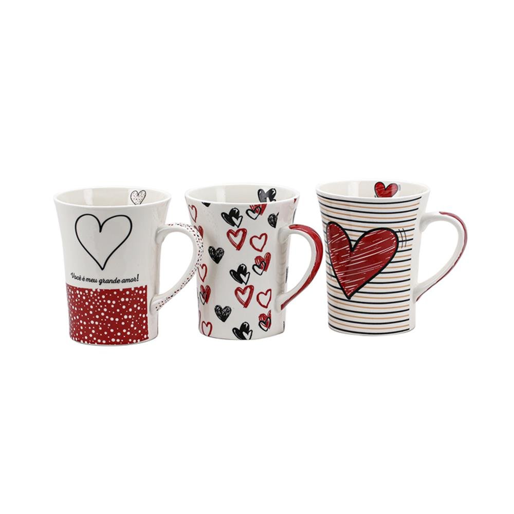 Caneca Porcelana 340Ml Love Yazi 6