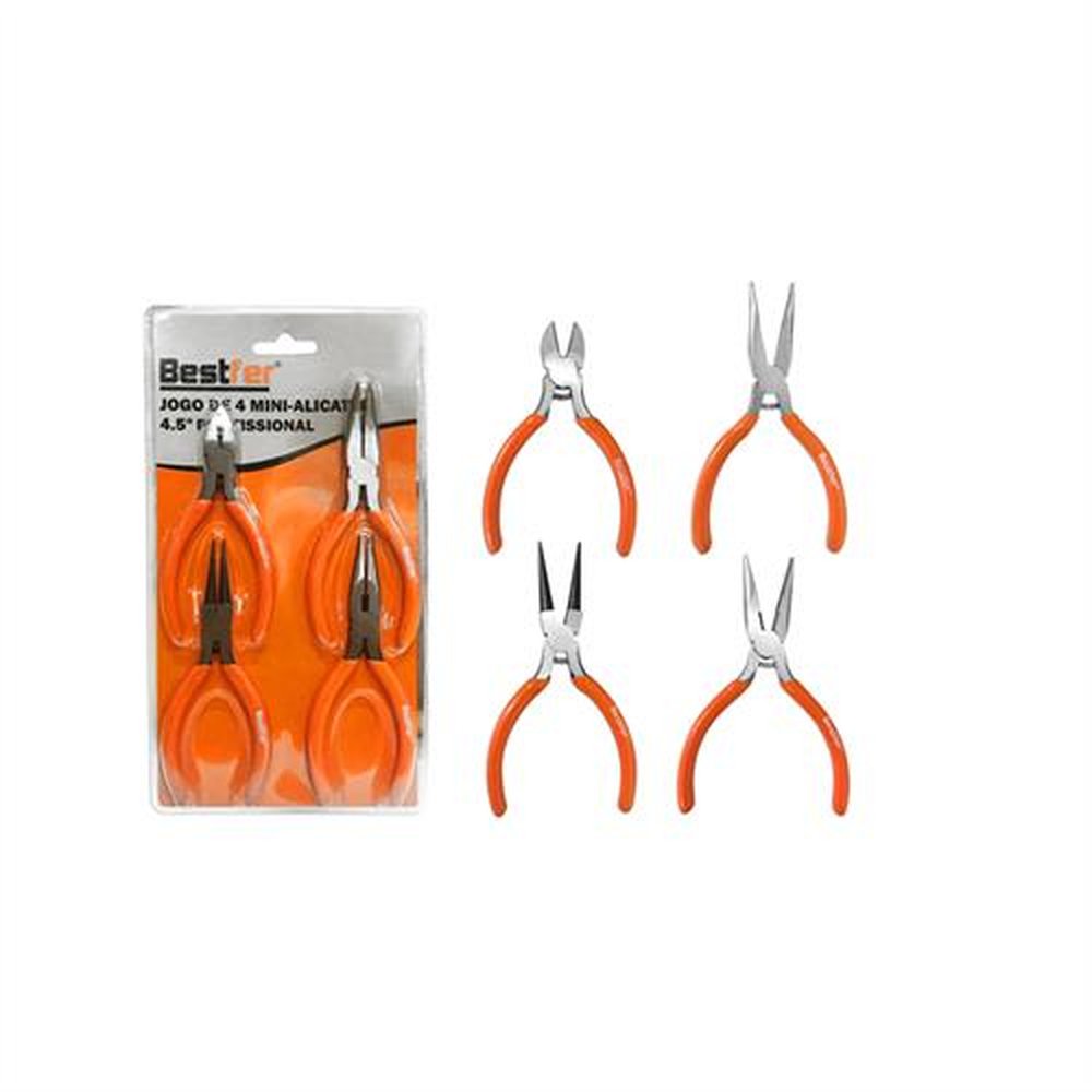 Alicate Mini 4,5" Profissional 4 Peças Bestfer